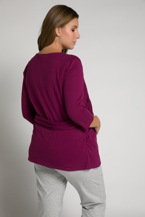 Bellieva-Wickelshirt, Skin to Skin, Rundhals, GOTS