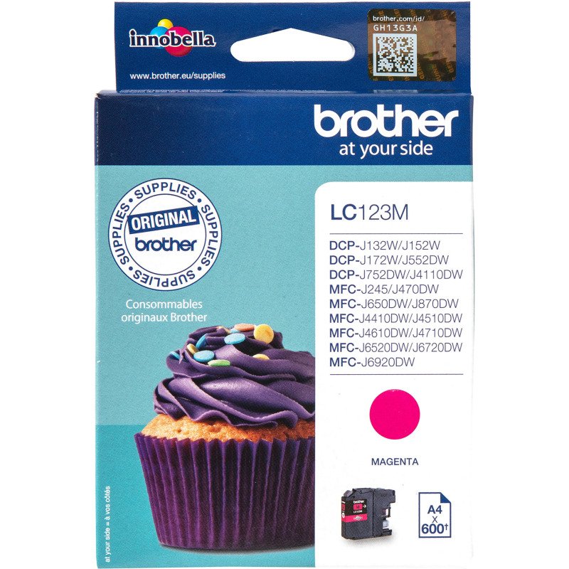 Cartouche Brother LC123 couleurs séparées pour imprimante jet d'encre