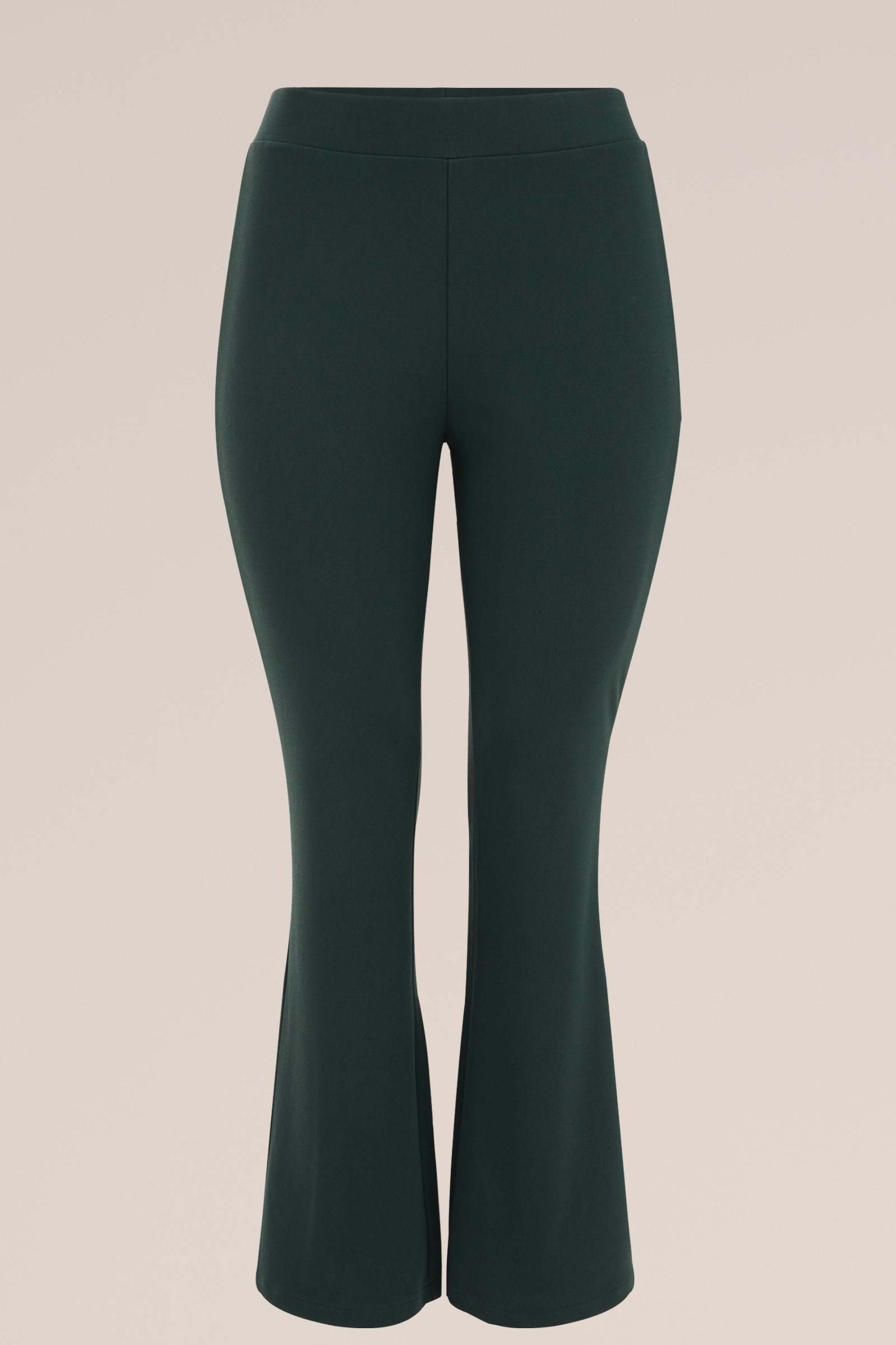 flared legging - Curve WE Fashion Donkergroen