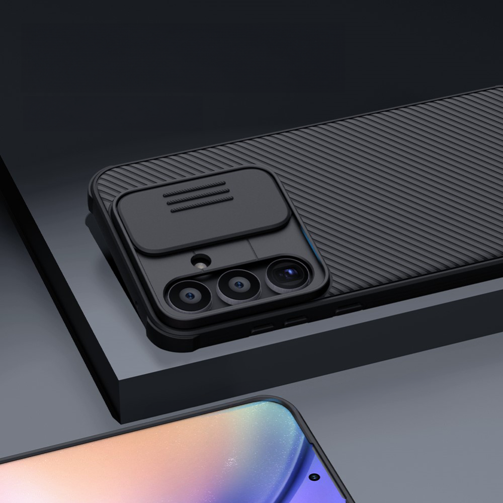 Samsung Galaxy A55 Schutz Hülle Cam-Slider Kameraschutz - Schwarz