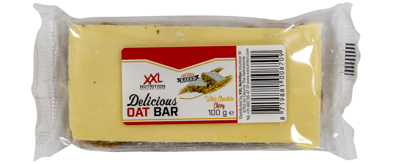 Xxl Nutrition Delicious Oat Bar Witte Chocolade Kers (100 gr)