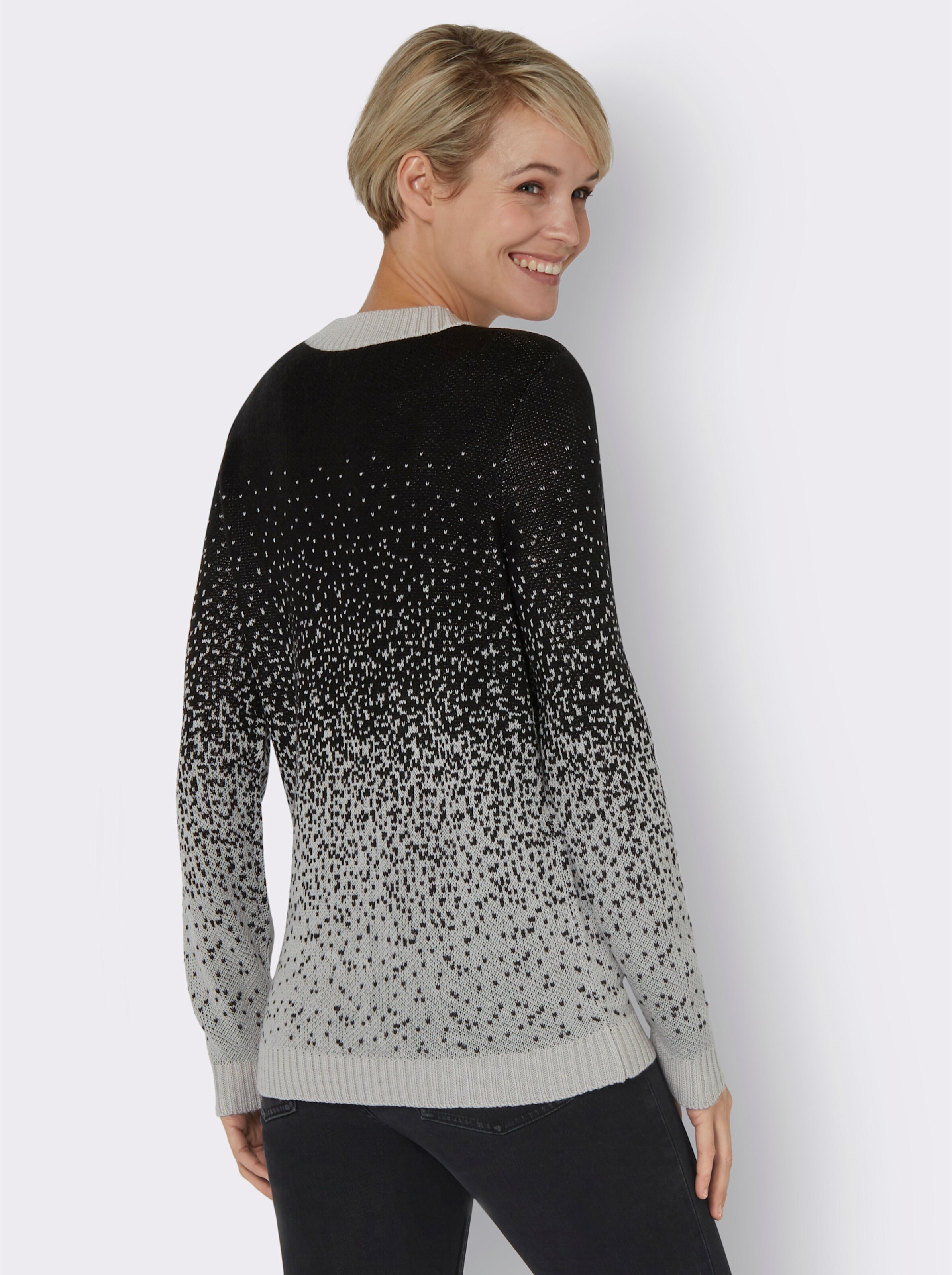 Jacquardpullover aus Jacquard-Strick