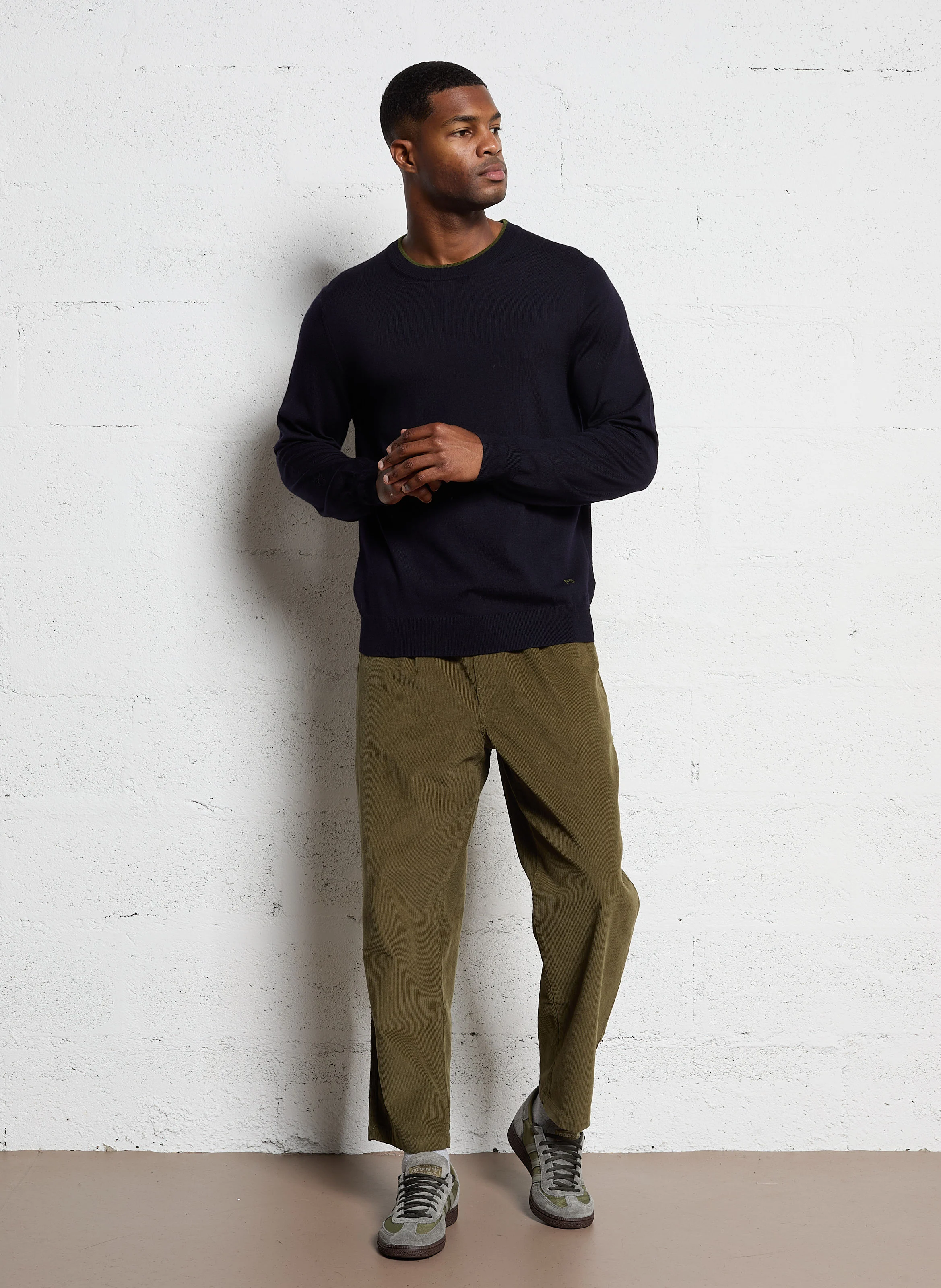 HAWTIN - Pantalon droit en coton | Vert