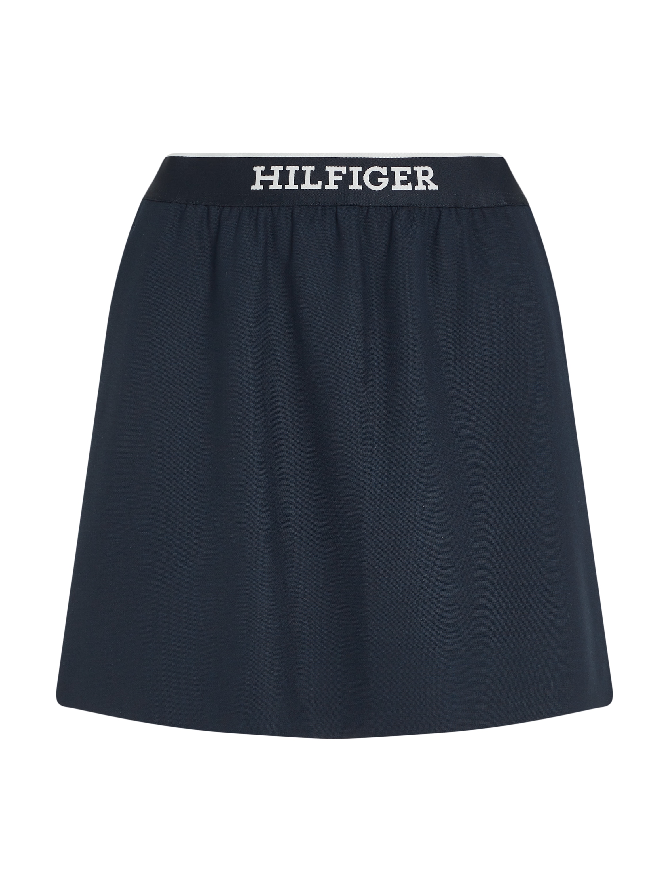 Tommy Hilfiger Bleistiftrock »ELASTICATED SHORT SKIRT« Webrock mit Logoschriftzug