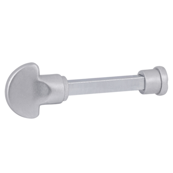 OK deurkruk set ovaal schild vrij-bezet sluiting 63/8 mm aluminium