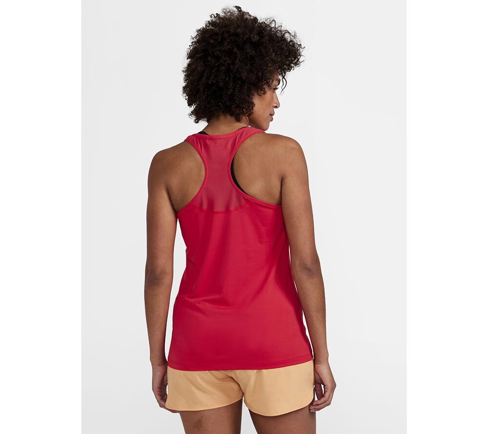 Craft ADV Essence Hardloopshirt Zonder Mouwen Donkerroze Dames