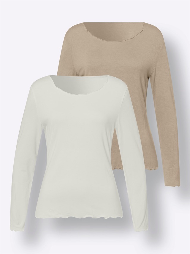 heine Langarmshirt »Doppelpack Shirts«, 2 Stk.