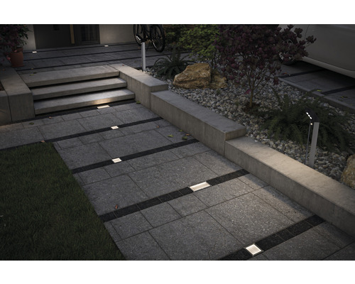 LED Sensor Solar Inbouw Grondspot IP67 0.7W 50 lm 3000K warm wit Aronwit HxBxD 36.5x100x100 mm