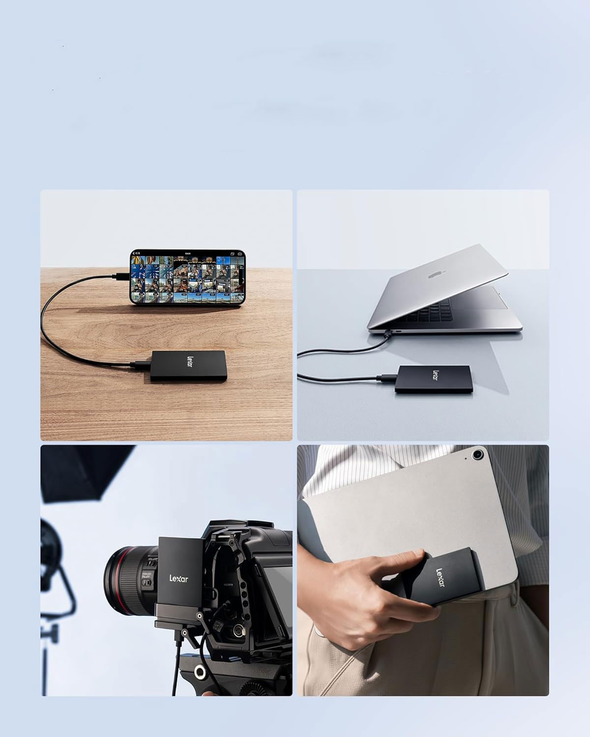 1 TB SL500 Externe SSD Portable Speicherkarte USB-C 3.2 Gen 2x2 2000 MB/s (LSL500X001T-RNBNG) - Schwarz
