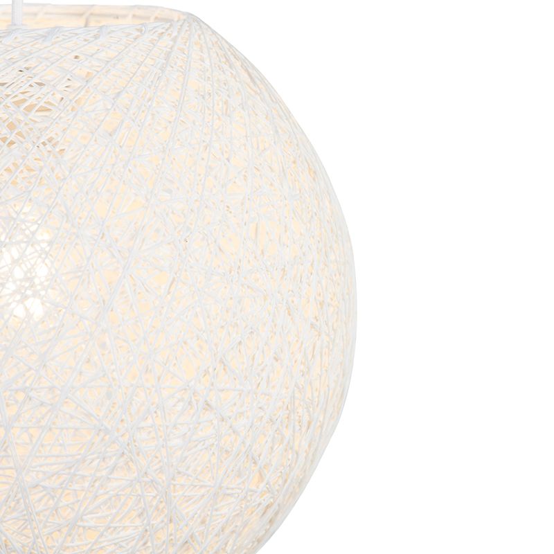 Landelijke hanglamp wit bol 35cm - Corda