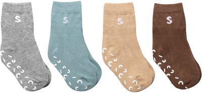 STUCKIES Sokker Anti-slip 4-Pakk, River