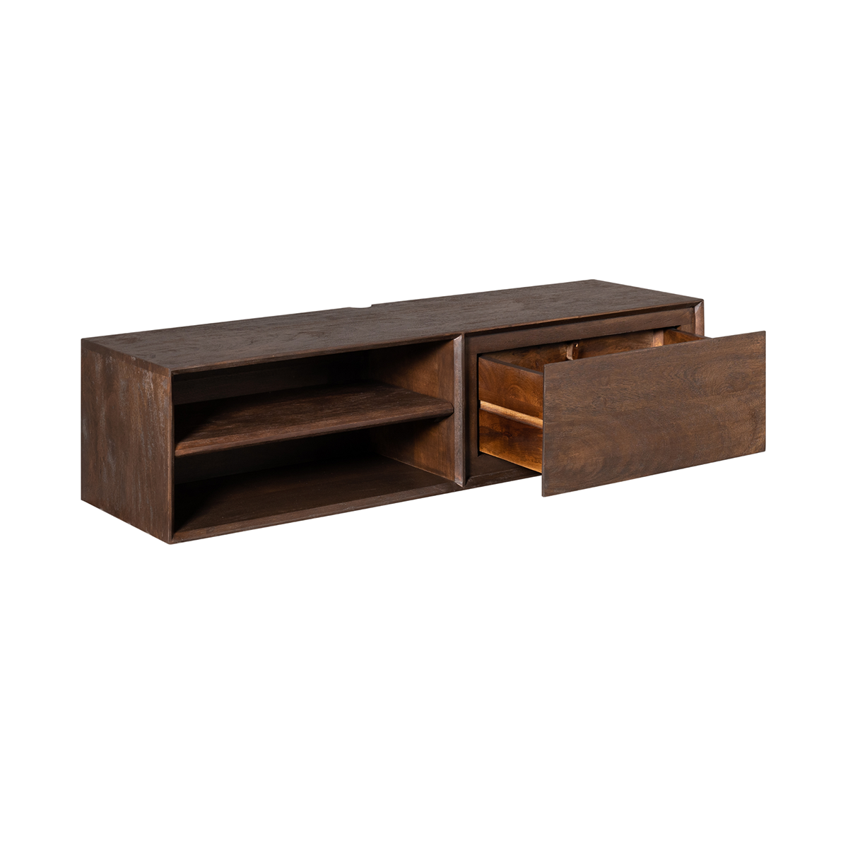 Zwevend Tv-meubel Ambi bruin 120 cm