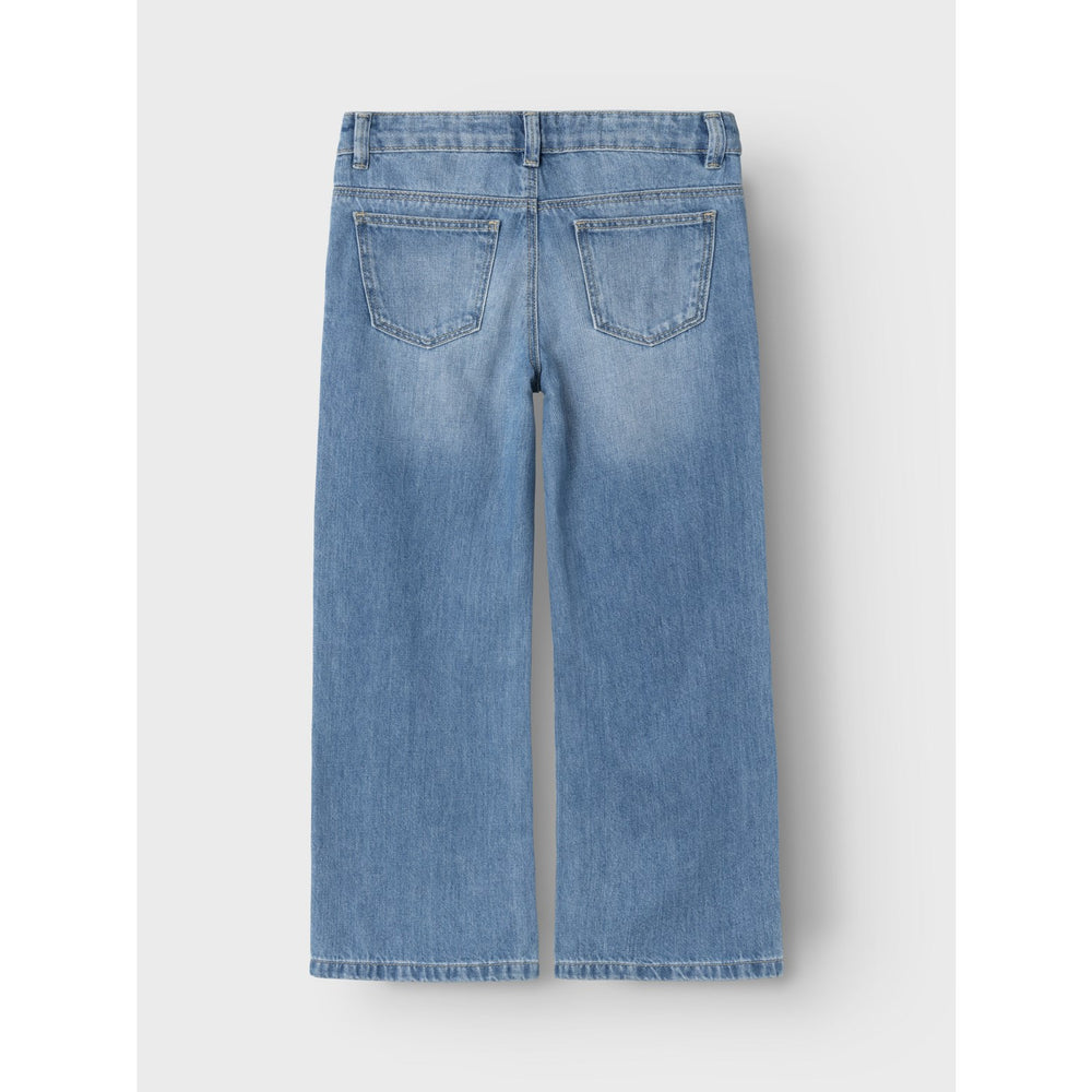 Køb Name It Medium Blue Denim Rose Wide Jeans Noos