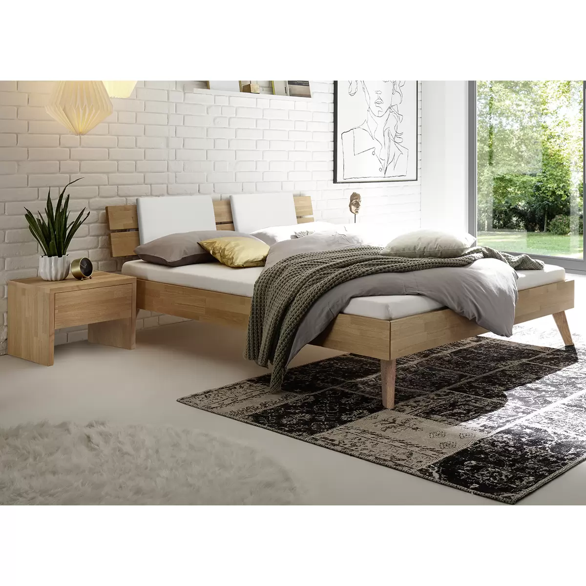 Hasena Bett 180x200 Ortona 180 x 200 Hellbraun