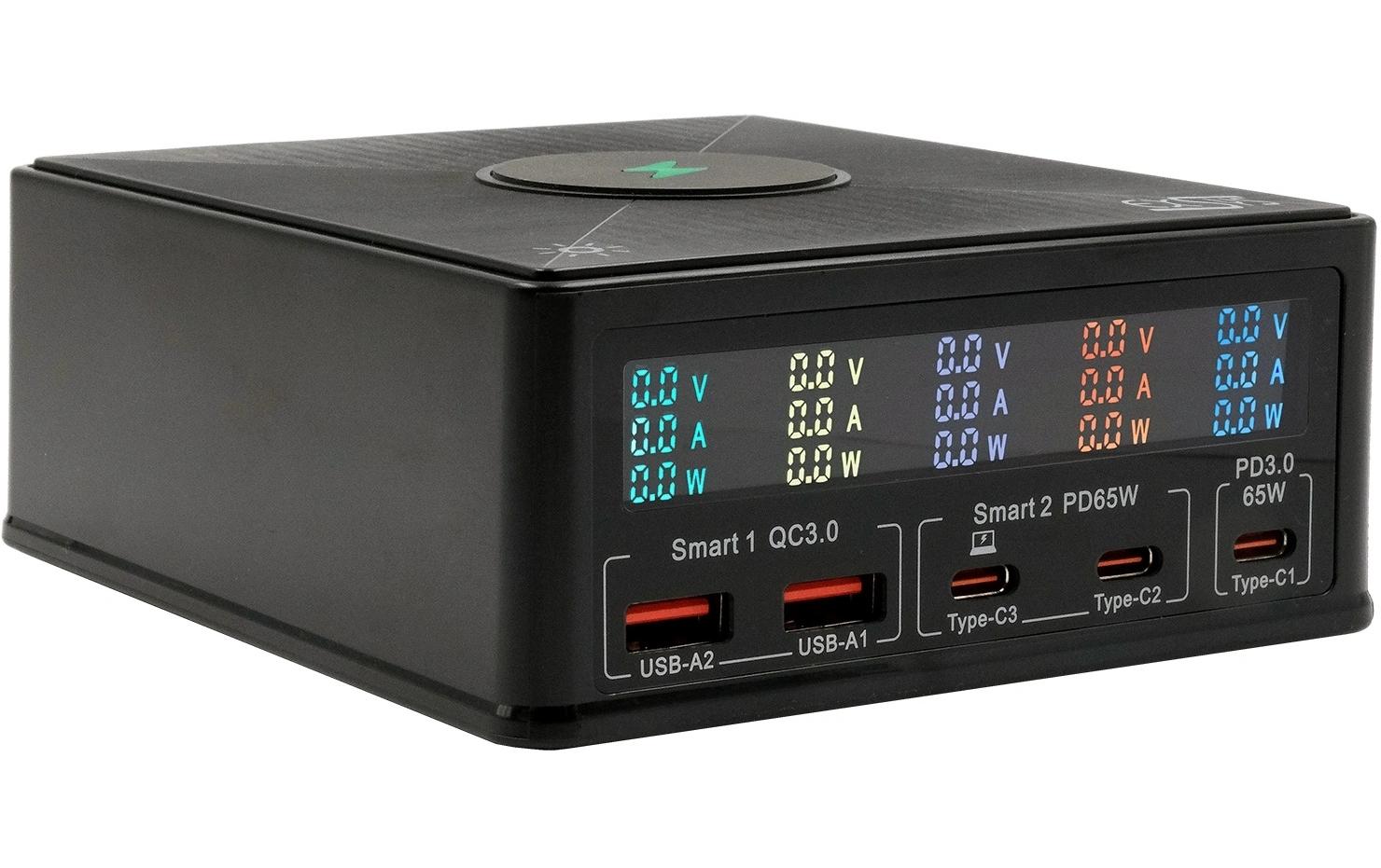Ladestation EX-1106 Schwarz160 W Multiport Ladestation mit 6 USB Anschlüssen