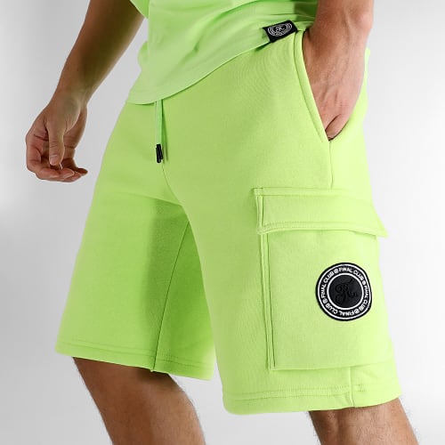 Ensemble Tee Shirt Et Short Jogging 1110 1091 Vert Lime