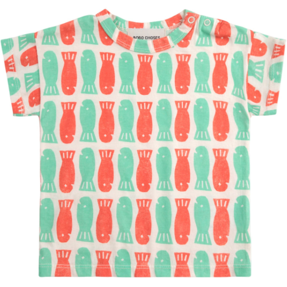 Køb Bobo Choses Offwhite Lucky Fish All Over T-Shirt