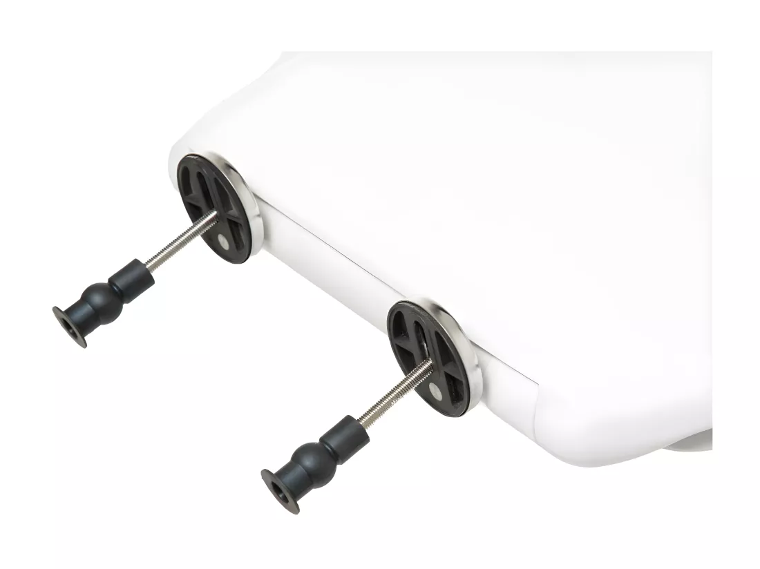 Abattant WC Blanc en Thermodur et Acier inoxydable