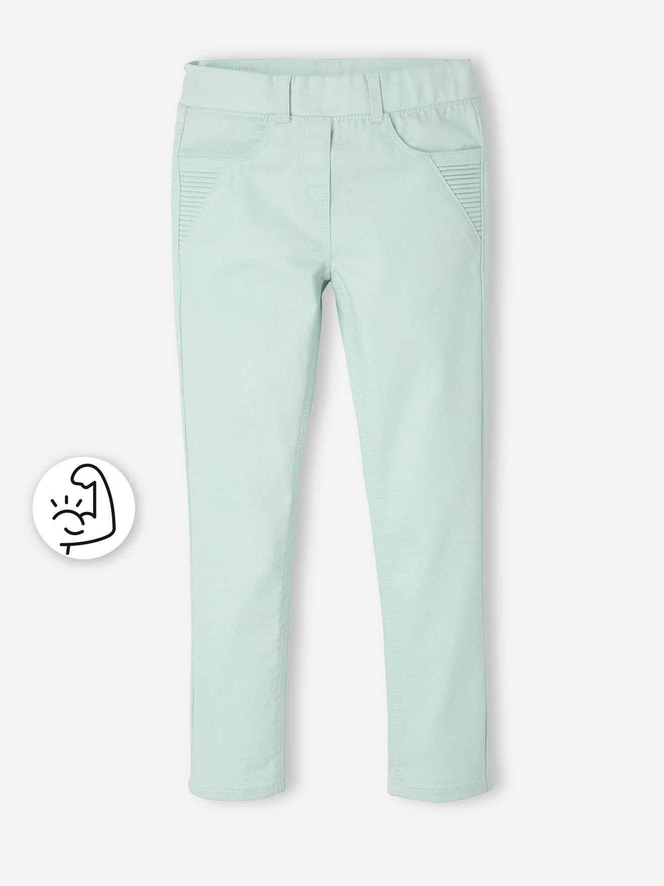Jeggings indestrutíveis para meninas. Pretas lisas.