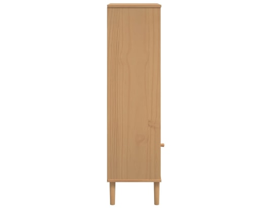 VIDAXL - Bibliothèque senja marron 60x35x130 cm bois massif de pin