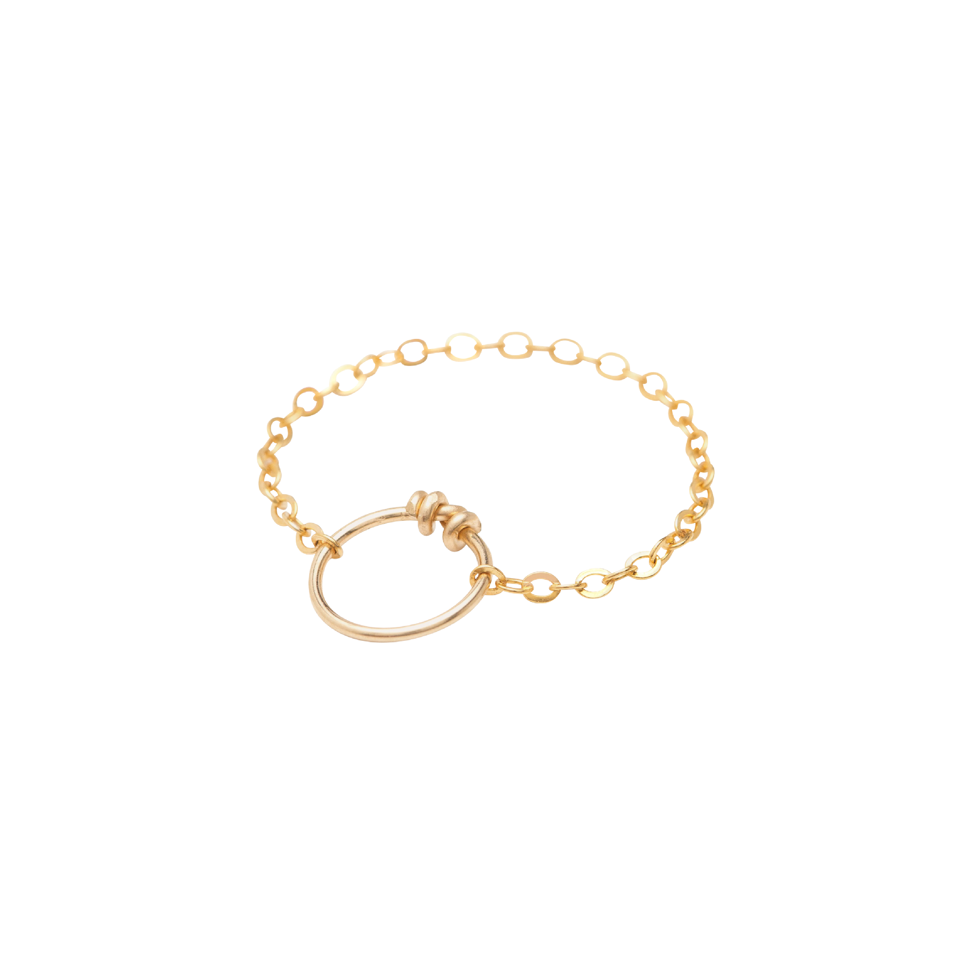 MOON - Bague chaînette en plaquée or| Doré