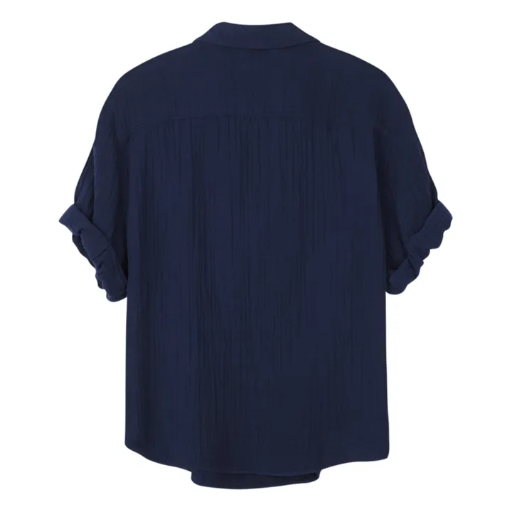 Xirena Blouse Cruz Gaze de Coton | Bleu nuit