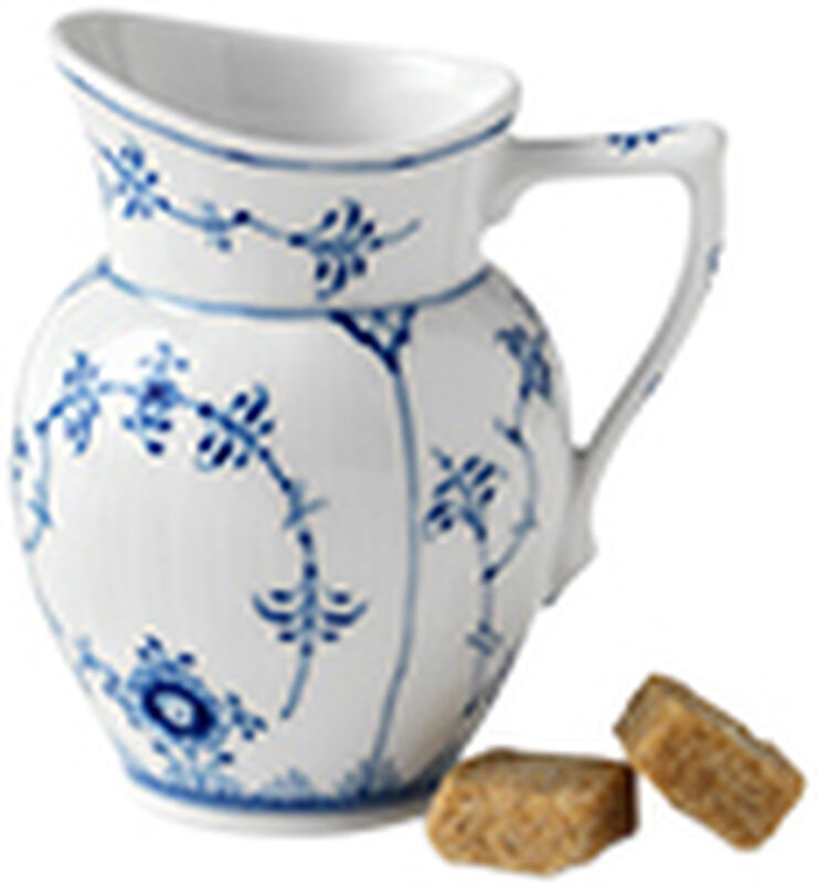 Royal Copenhagen Musselmalet Riflet 8 cl. flødekande Blå