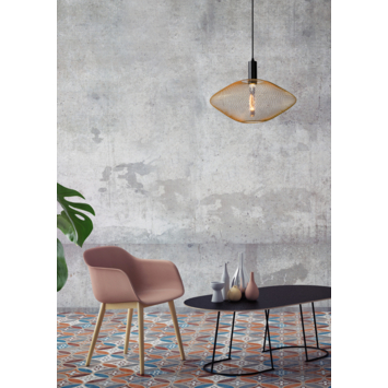 Lucide hanglamp Mesh mat goud Ø45 cm