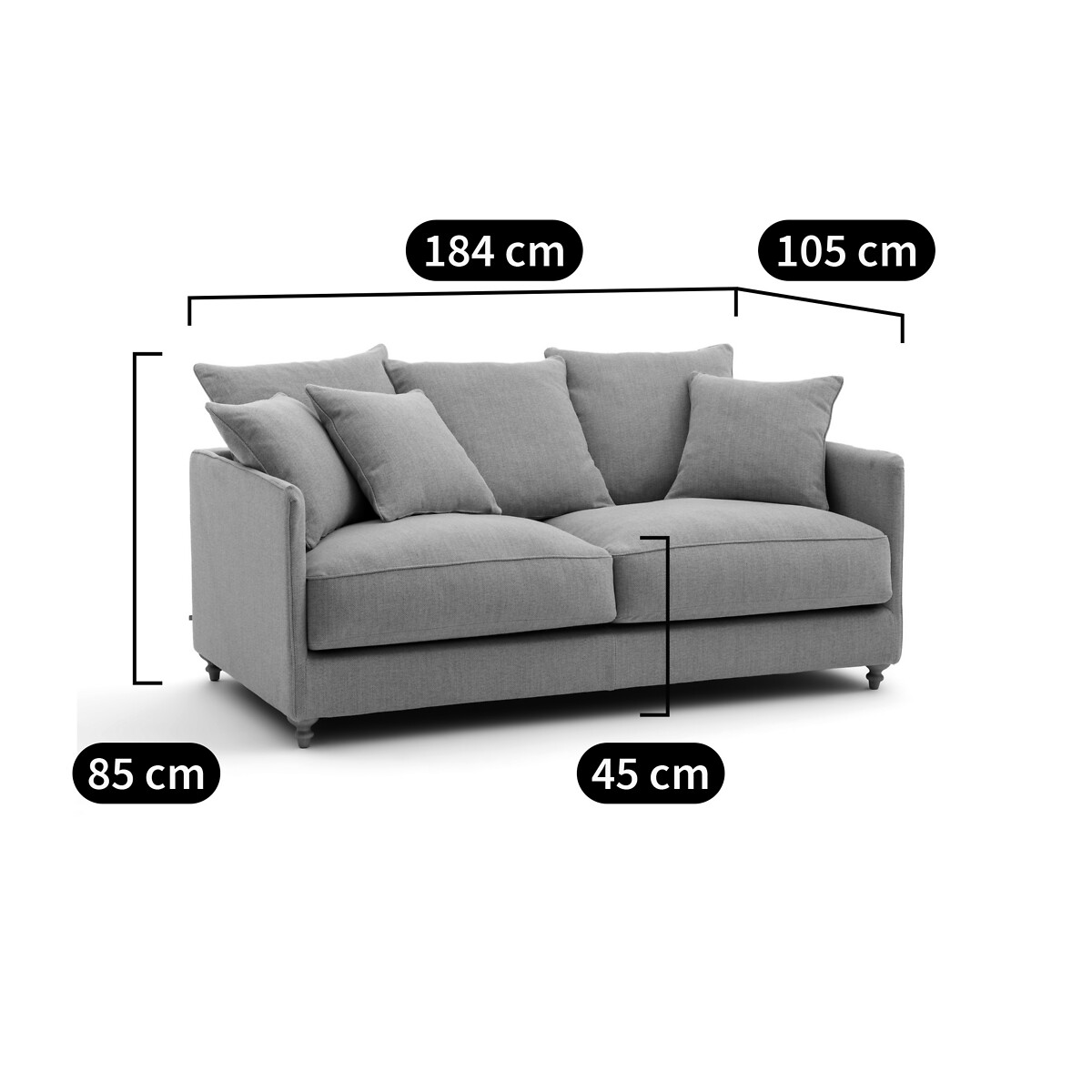 AM.PM<br>Sofá compacto conversível em tweed, Lazare