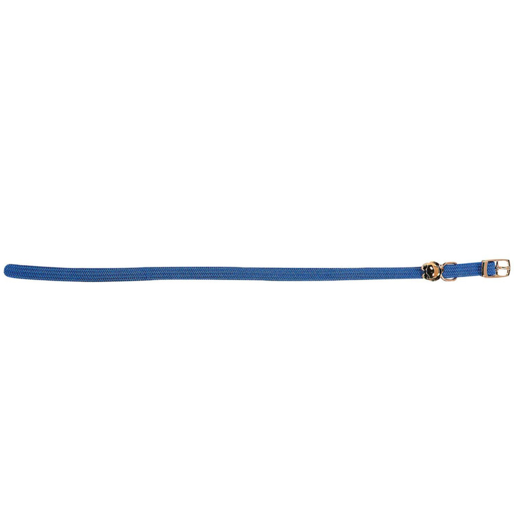 Collier 32 cm x 10 mm collier élastique avec clochette bleu pour chat