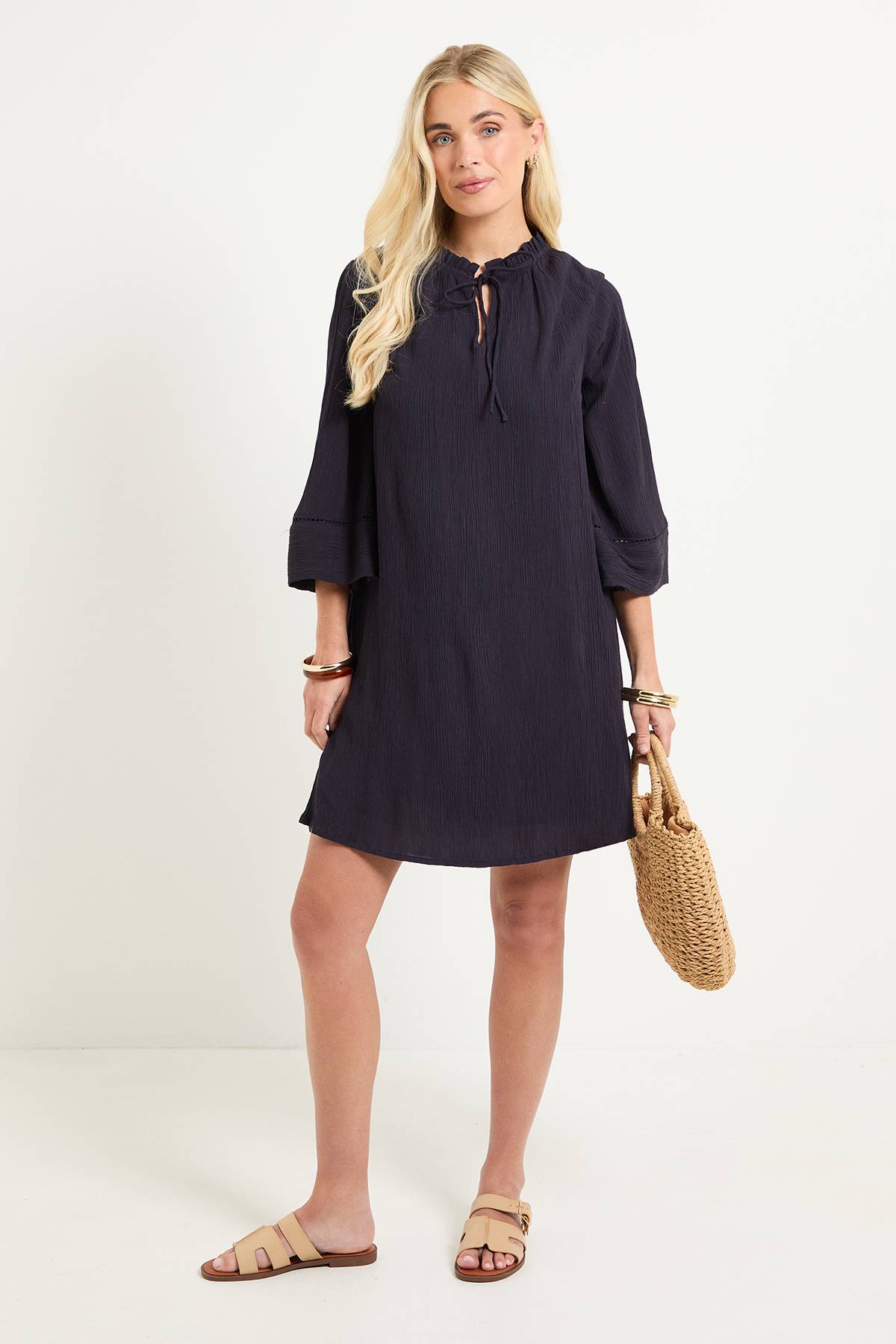 Wallis Robe Droite Petite En Gaze D'été