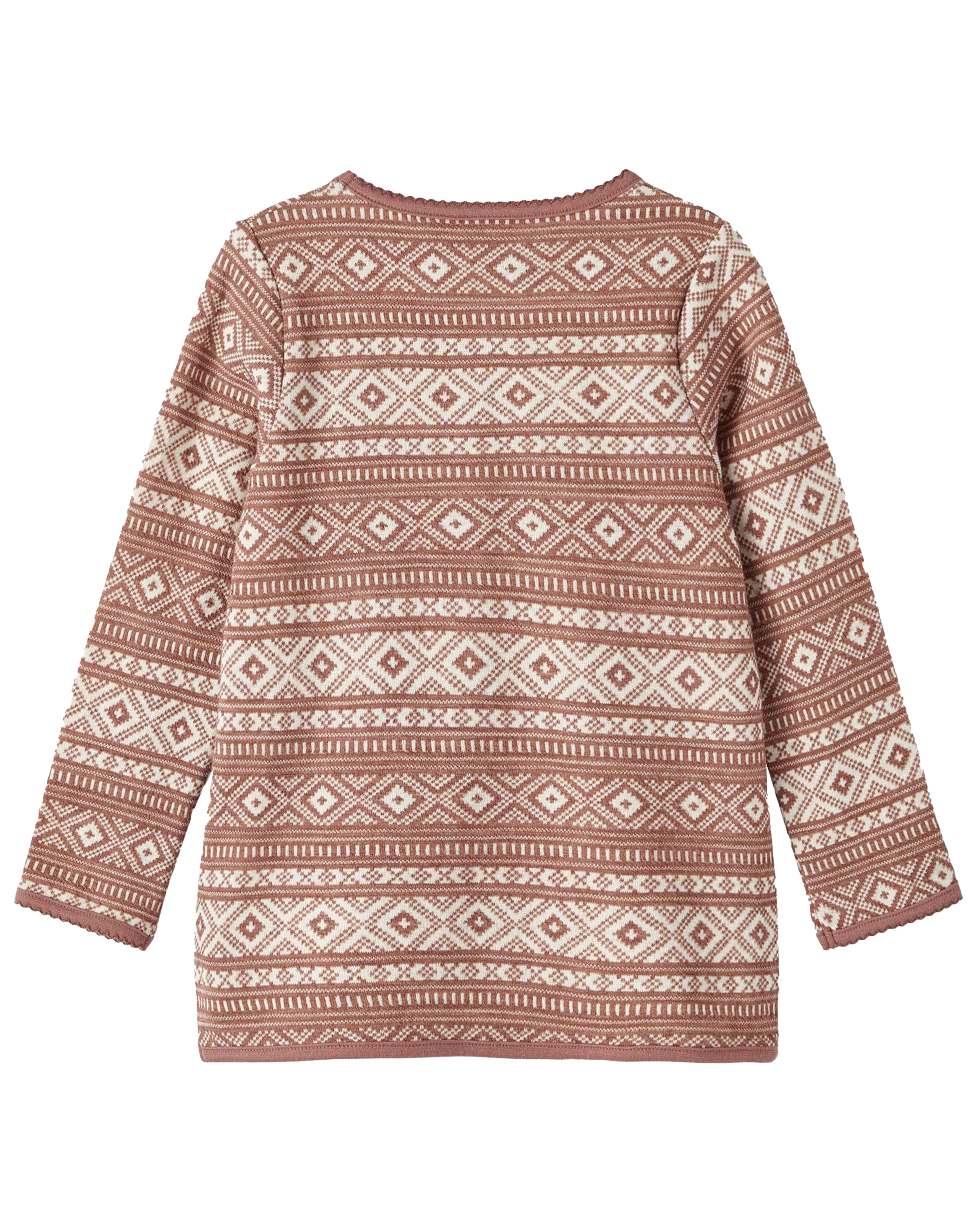 Jacquard-Langarmshirt NMFWUPSUS XXII in cognac