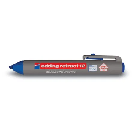 edding 12 Retract Whiteboardmarker, 1.5-3mm, blau