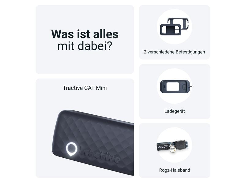 tractive GPS-Tracker CAT Mini LTE, Dunkelblau GPS Tracker für Katzen