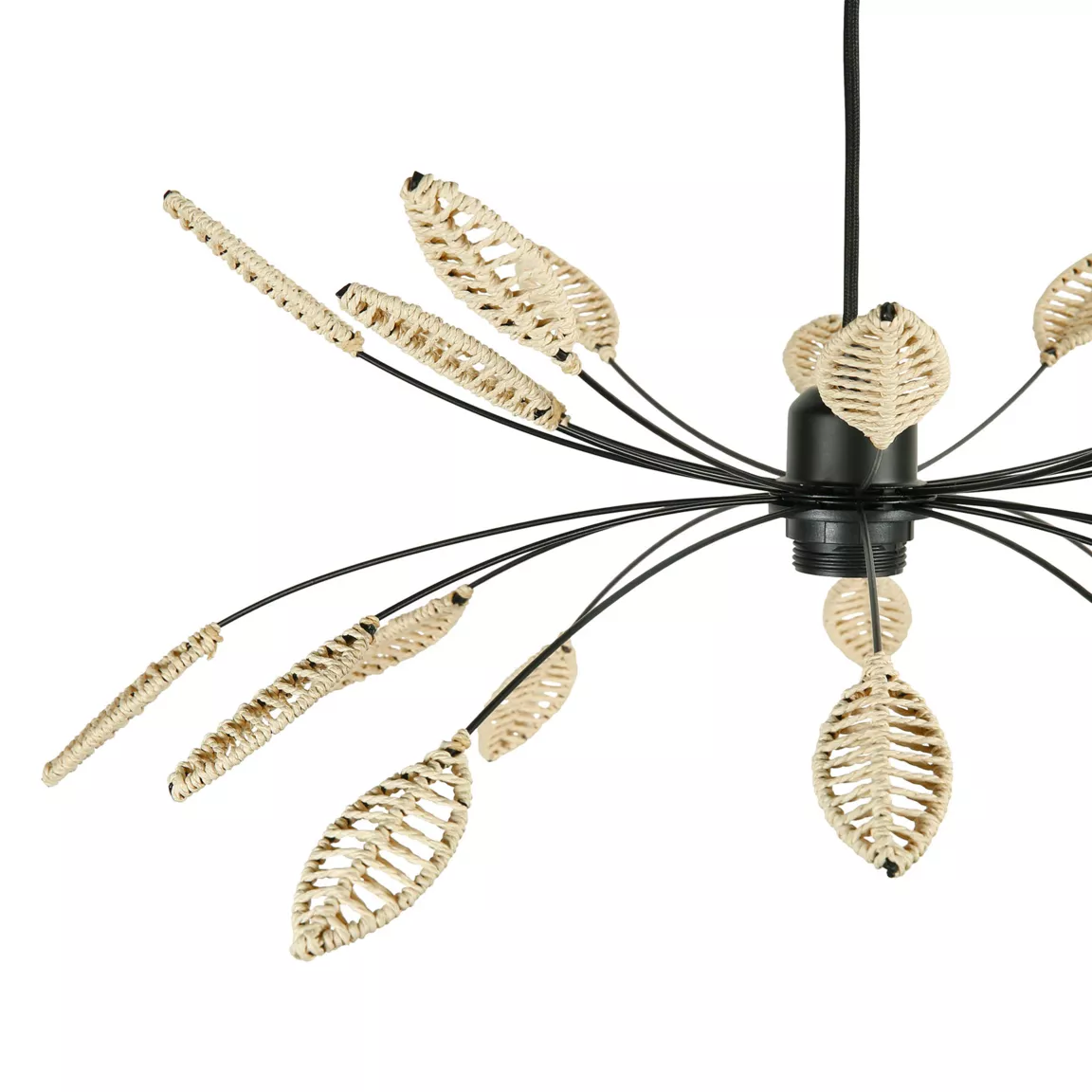 Suspension métal et pétales (D60 cm) Ellisse Beige