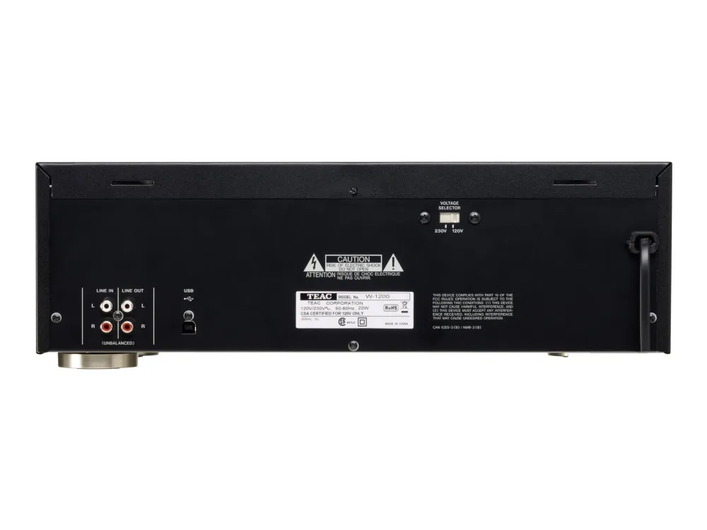Teac W-1200 - Dobbelt kassettestation - sort