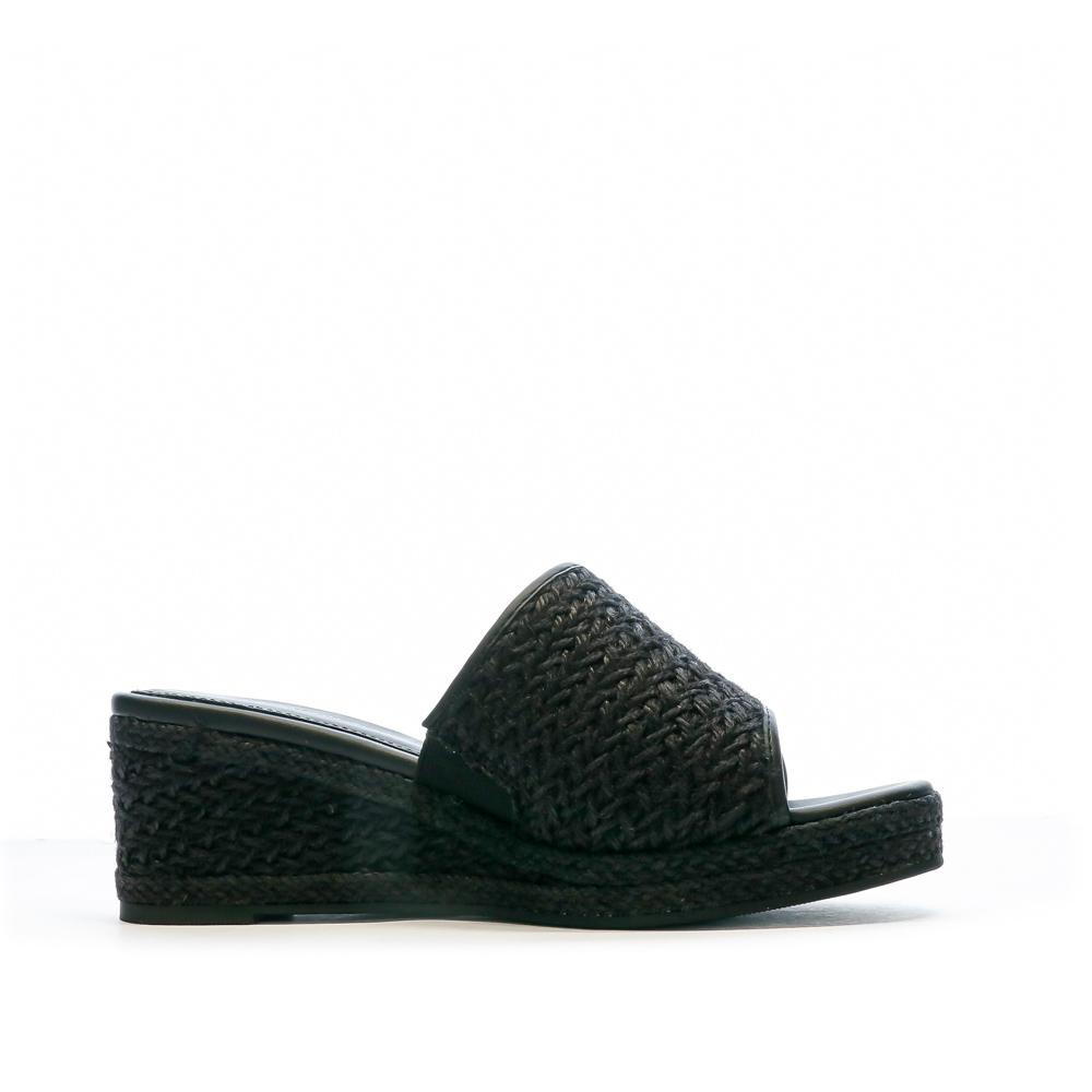 Tommy Hilfiger Sandales Noires Femme Tommy Hilfiger Rope Wedge