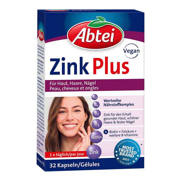 Abtei Zink Plus Nährstoff Kapseln, 32 St
