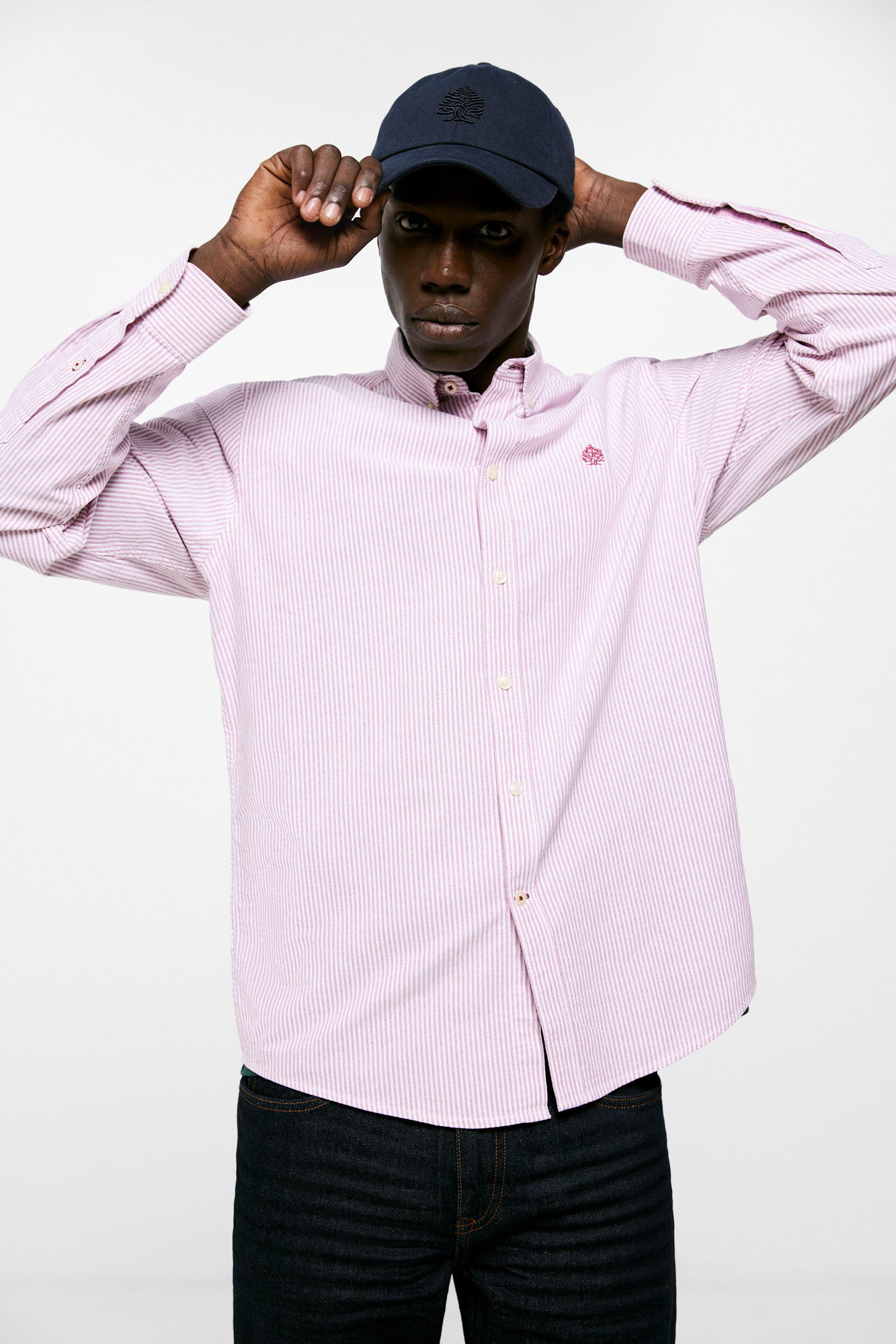 camisa polo oxford listrada