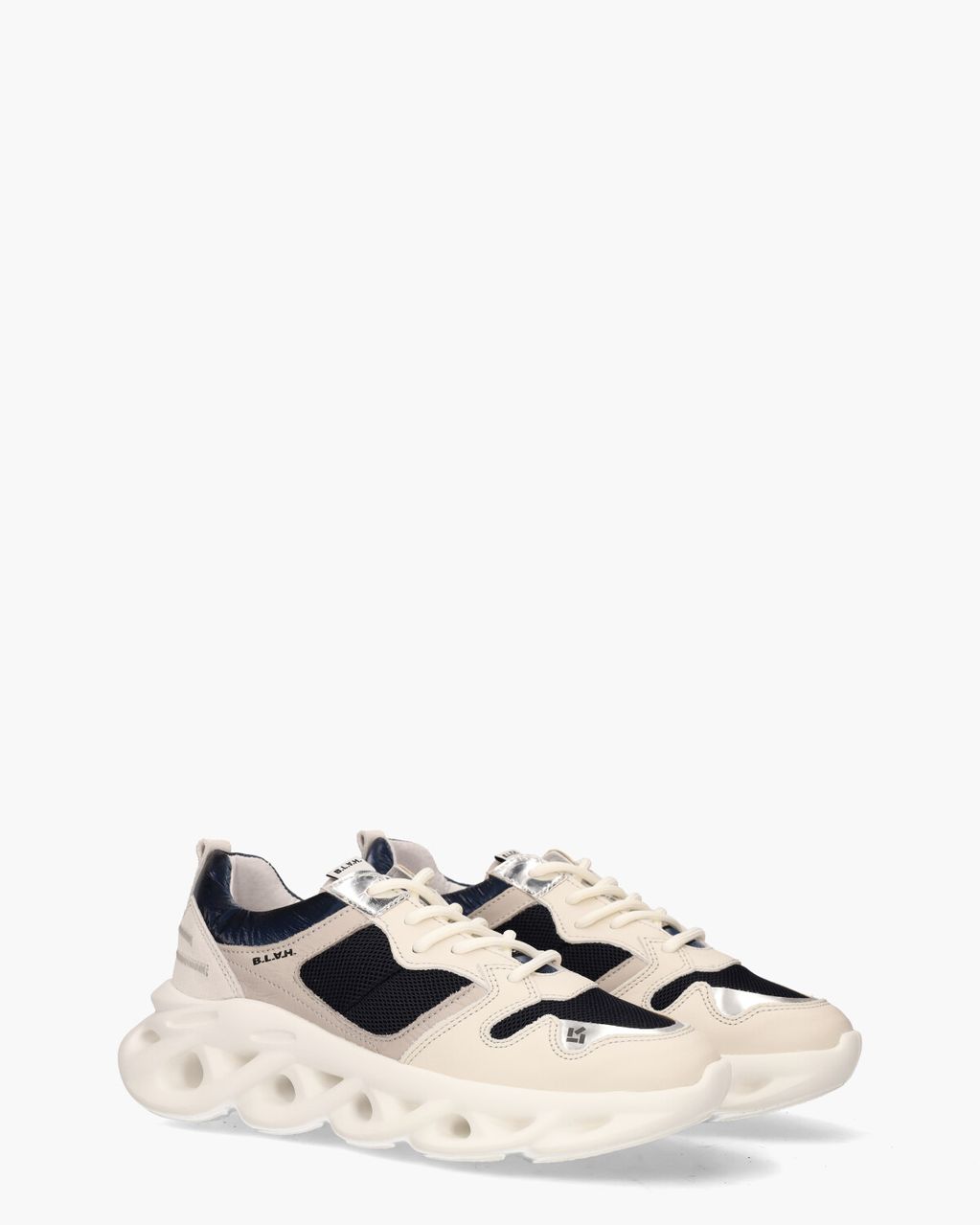 B.L.A.H. Cassandra Off-White/Blauw Damessneakers