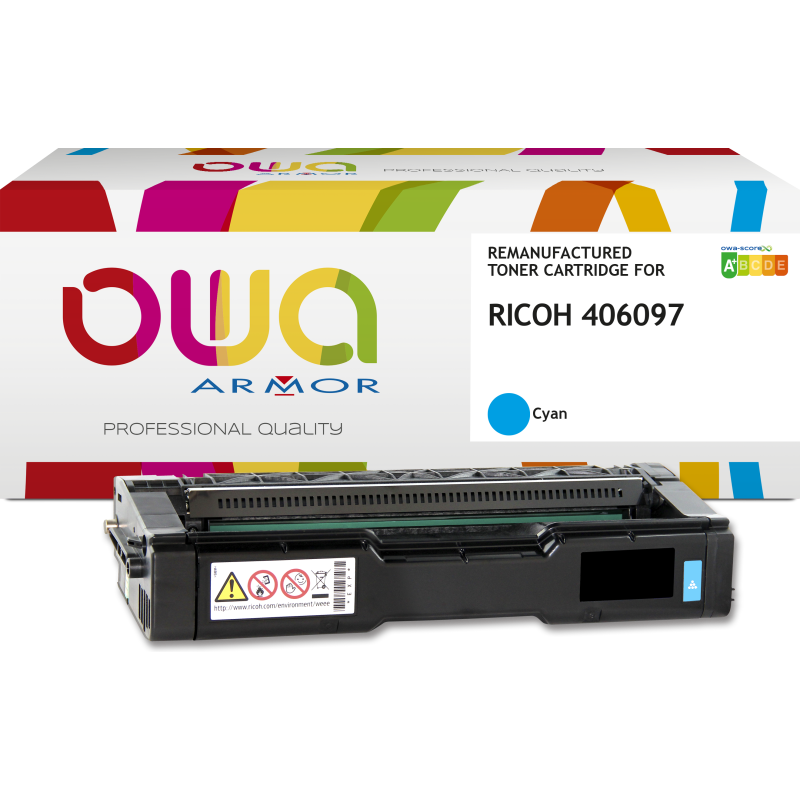 Toner remanufacturé OWA - standard - pour RICOH 406097