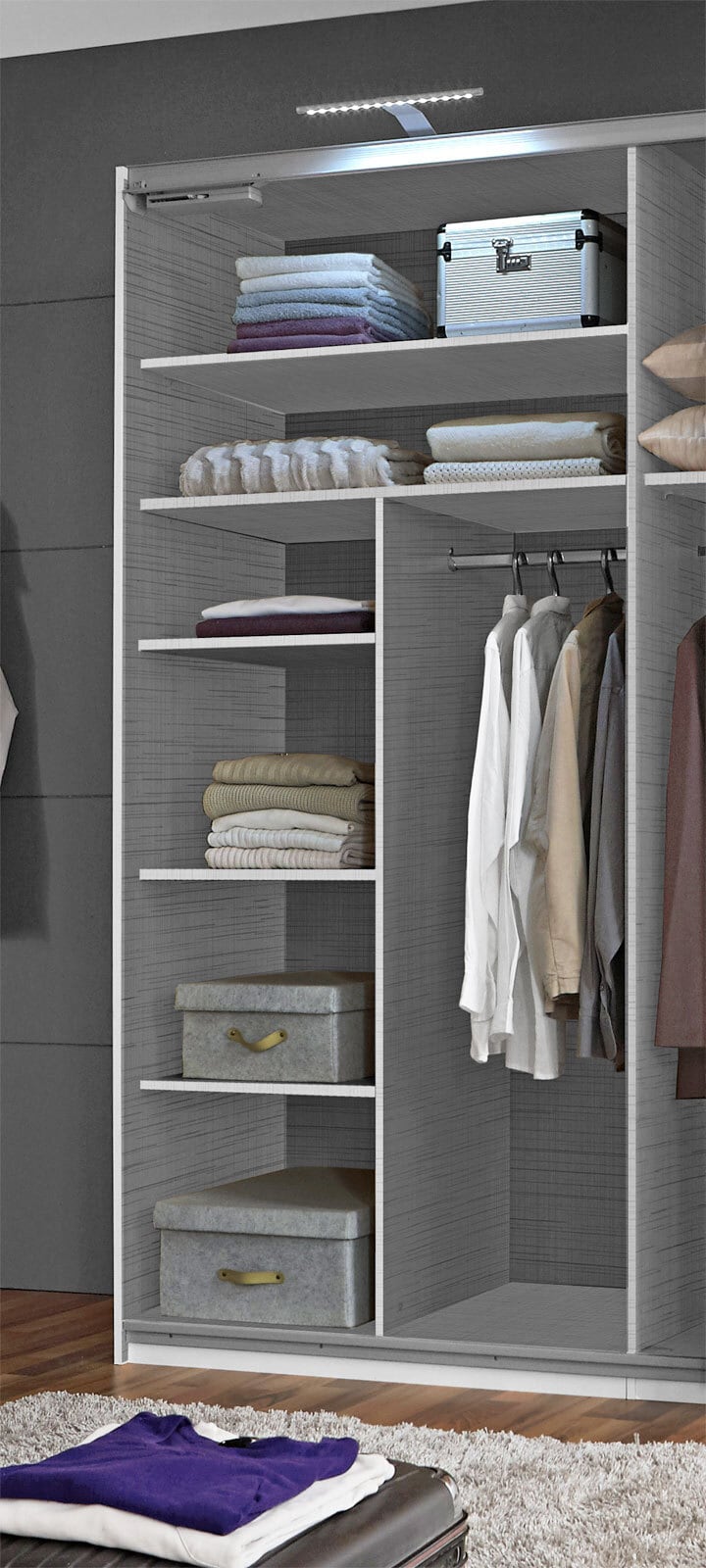 Wäscheeinteilung linegrey für Fachbreite 90 cm