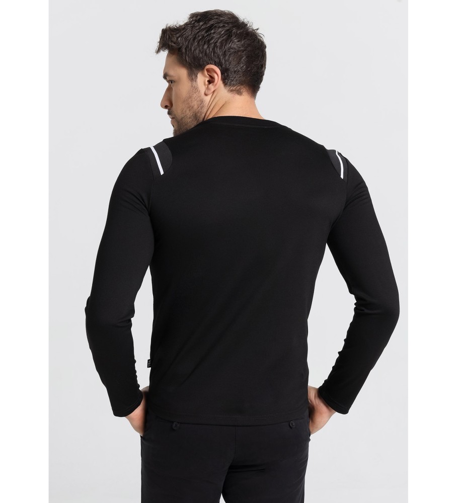 Victorio & Lucchino, Camiseta de Manga Comprida V&L 132449 Preta
