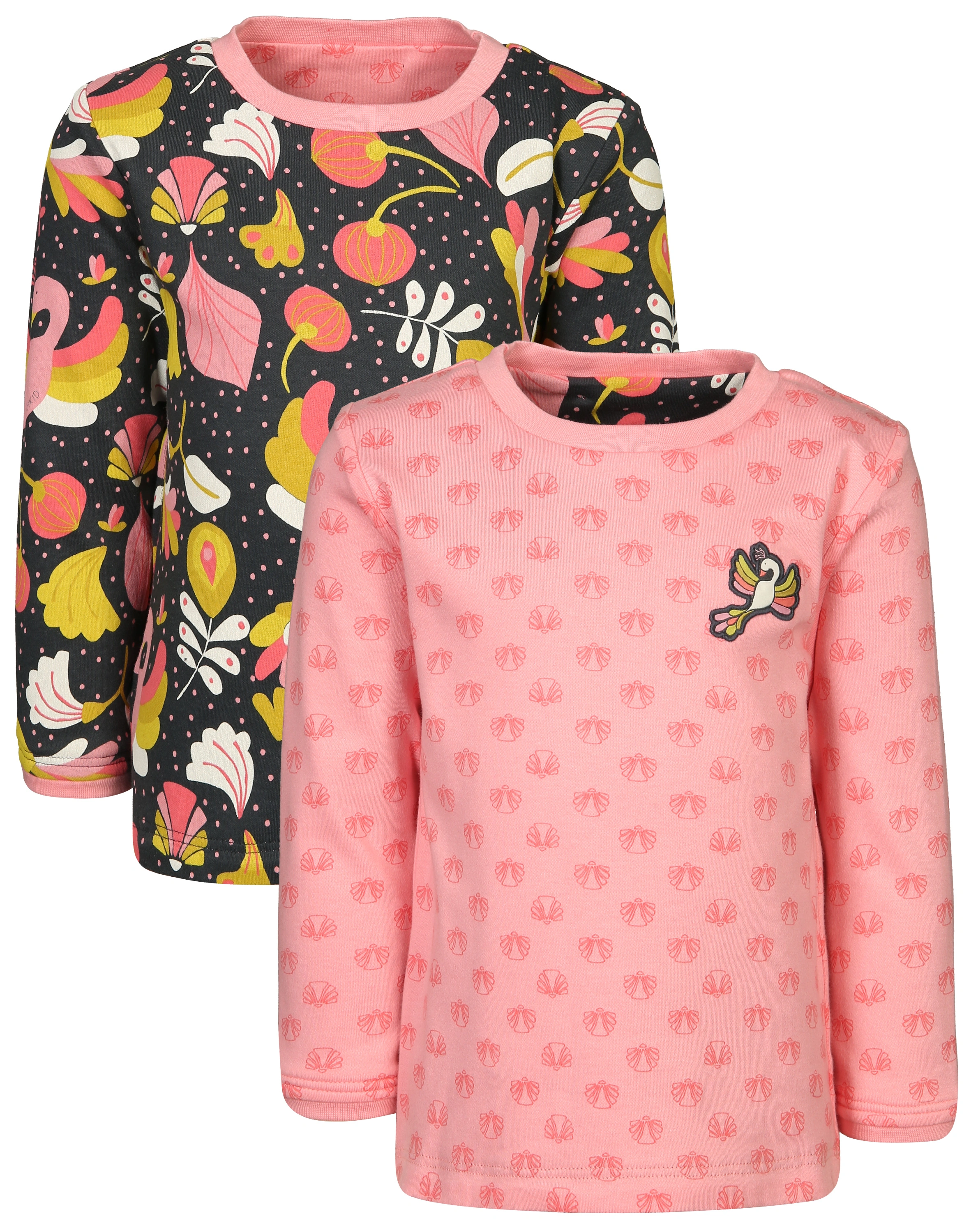 Wende-Sweatshirt SCHWAN - MINI in anthrazit/rosa