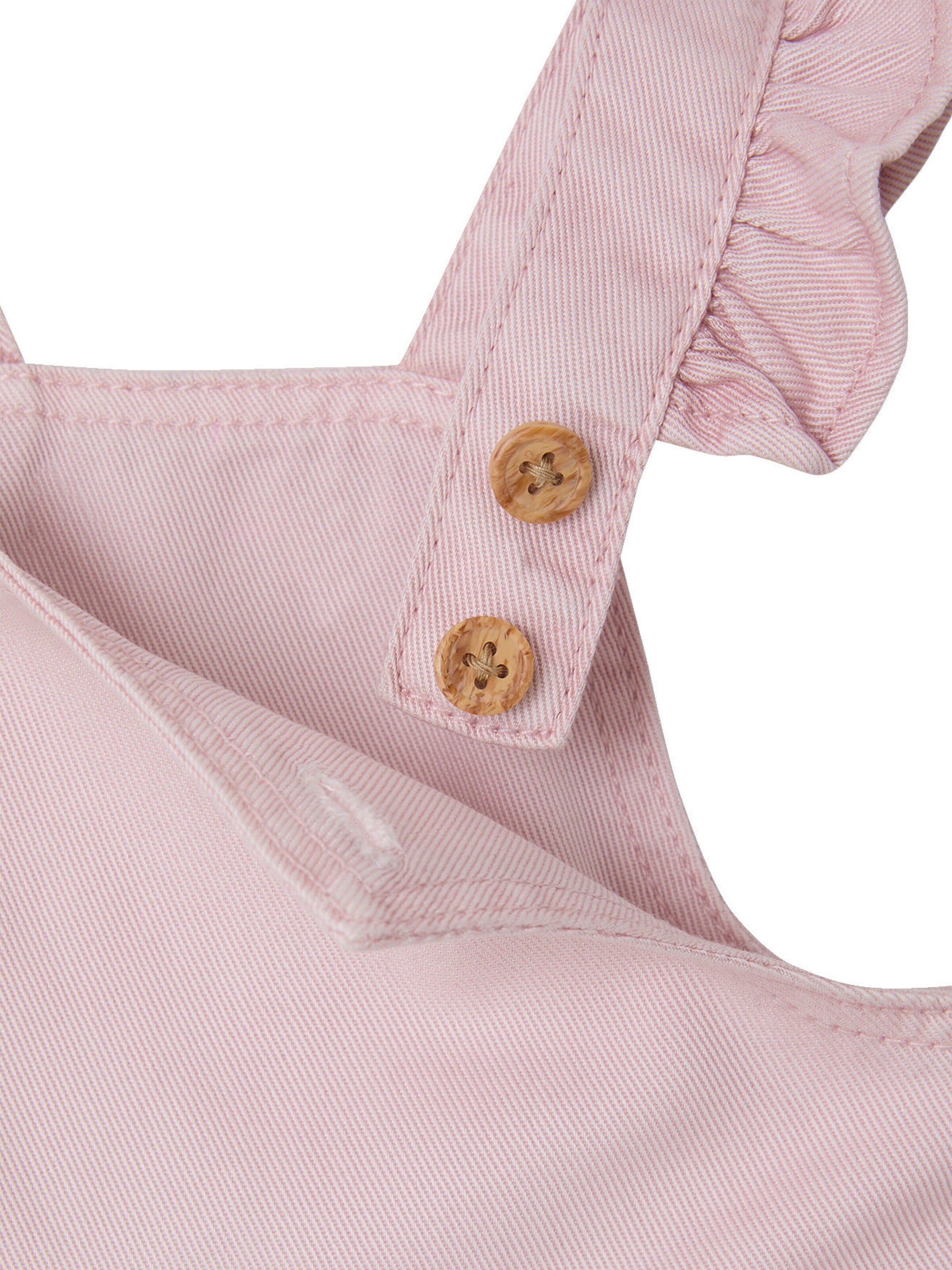 Vertbaudet Kurze Baby Latzhose mit Volants, Lyocell/Baumwolle lila