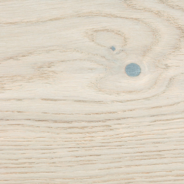Parquet contrecollé clipsable Belve M en chêne verni blanc