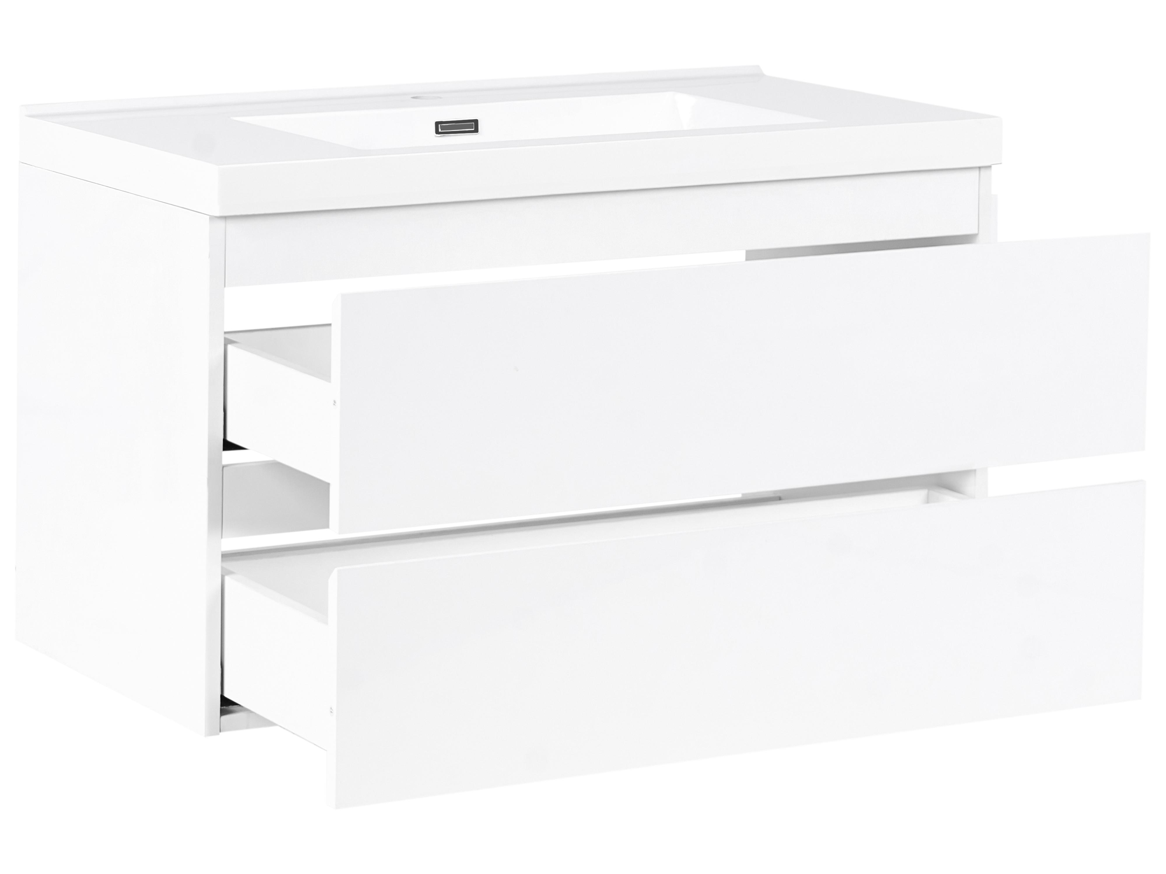 Wandgemonteerd meubel met wastafel TOTA Wit