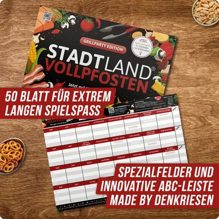 Denkriesen Stadt Land Vollpfosten - Grillparty Edition 