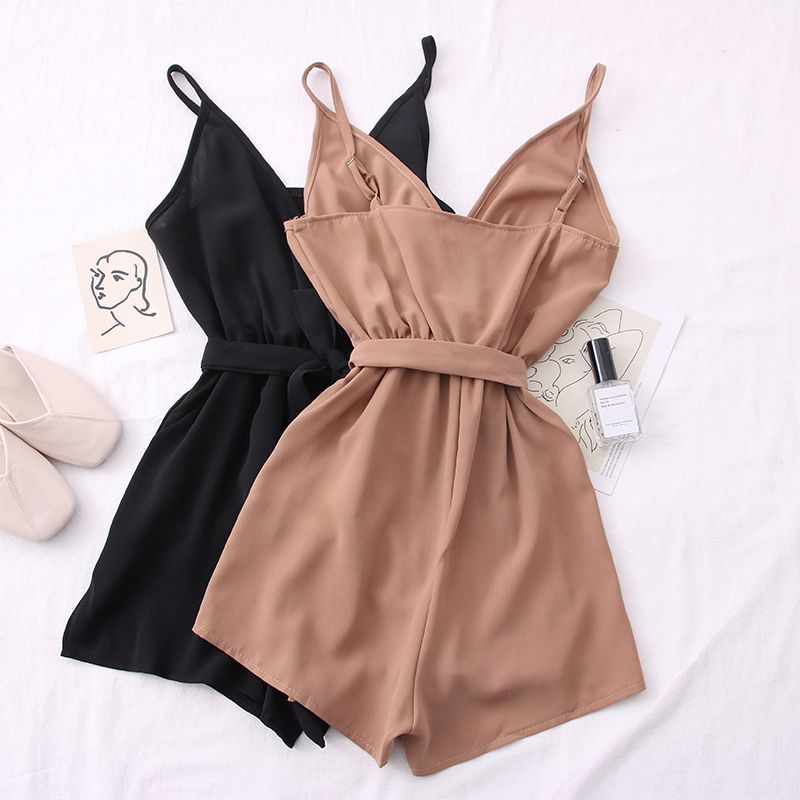 Babique - Mouwloos wijd playsuit met sjerp