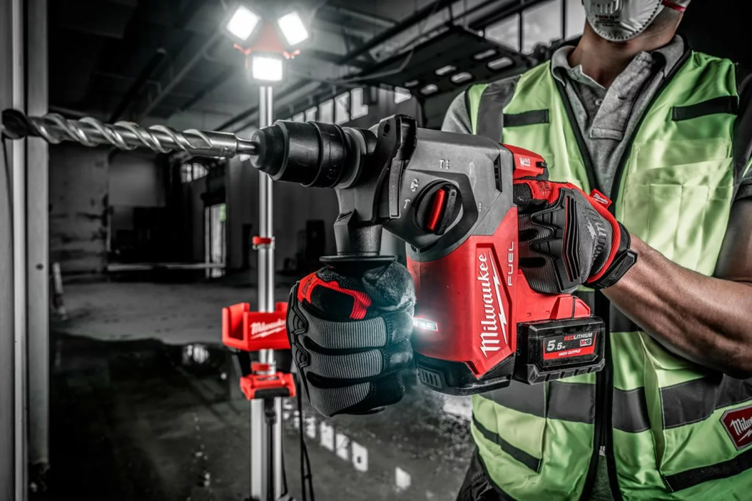 Milwaukee M18 FHX-0X 18V Li-ion Accu SDS-plus boorhamer body in HD Box